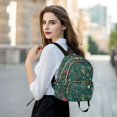 thumbnail image 6 of FORMRS Mini Backpack Purse for Women Quilted Travel Daypack Casual Shoulder Bag, Green Christmas Forest, 6 of 7
