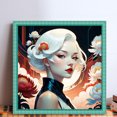 thumbnail image 2 of (14CTABB-861__C__40X40) Hilo algodón ecológico bordado 14CT 2 hebras impresión 40*40cm kit serie personajes punto cruz belleza pelo plateado, 2 of 9