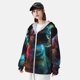 thumbnail image 3 of Balery Neon Spectrum Cat Portrait Sudadera ligera de manga larga con capucha y protección solar UPF 50+ para hombre y mujer, ideal para pesca y running-3X-Large, 3 of 7