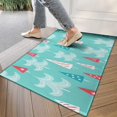 thumbnail image 4 of Turquoise Christmas Tree Pattern Door Rugs,Washable Non Slip Door Mats Indoor,Decorative Door Mats,Entry Mat Indoor for Entrance,Bedroom,Kitchen,Bathroom,17"x30", 4 of 6