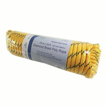 Extreme Max 3008.0279 16-Strand Diamond Braid Utility Rope - 3/8