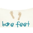 thumbnail image 2 of Bare Feet/Flip Flops Embroidered Mini Accent Pillow, 10" x 10", 2 of 5