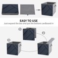 thumbnail image 7 of Collapsible Oxford Fabric Storage Cubes with Handles, Large Mid Foldable Oxford Cloth Bins Set of 2/6, Closet Organizers for Shelves Clothes Home Kitchen Toy - Dark Black Pattern, 7 of 7