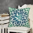 thumbnail image 4 of Leaf Throw Pillow Covers 18x18 Inch Modern Geometric Eucalyptus Leaves Green Blue Throw Waist Pillow Cases Cotton Linen Rectangular Home Decor Cushion Cover for Spring Summer, 4 of 6