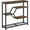 RusticBrownBlack, variant on Narrow Console Table with Shelves - Modern Entryway & Living Room Decor