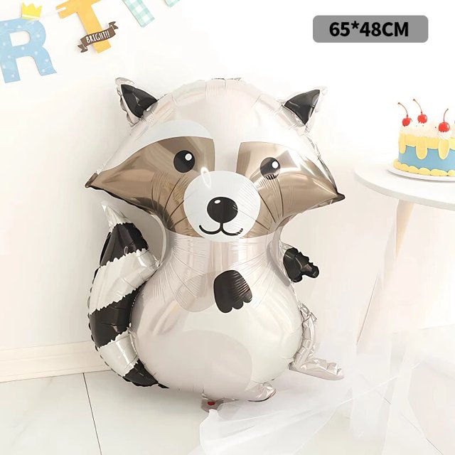 Globos de aluminio de animales para niños y adultos, decoraciones de fiesta de cumpleaños, suministros de jungla, conejo, erizo, ardilla, ciervo, Safari