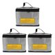 thumbnail image 1 of 3Pcs Lipo Battery Safe Bag Fireproof Explosionproof Large Capacity Storage with Zipper, 1 of 5