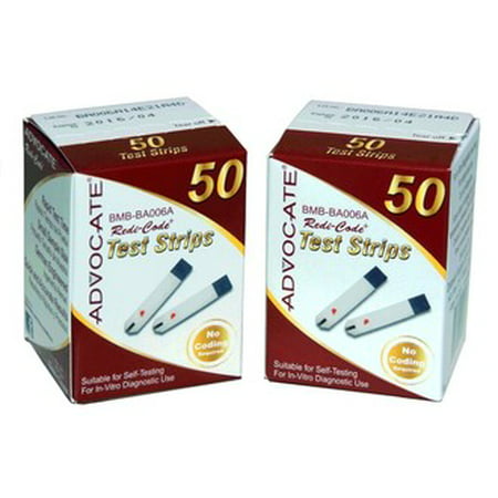 Advocate Redi Code Plus Glucose Test Strips -100 [2 packs of