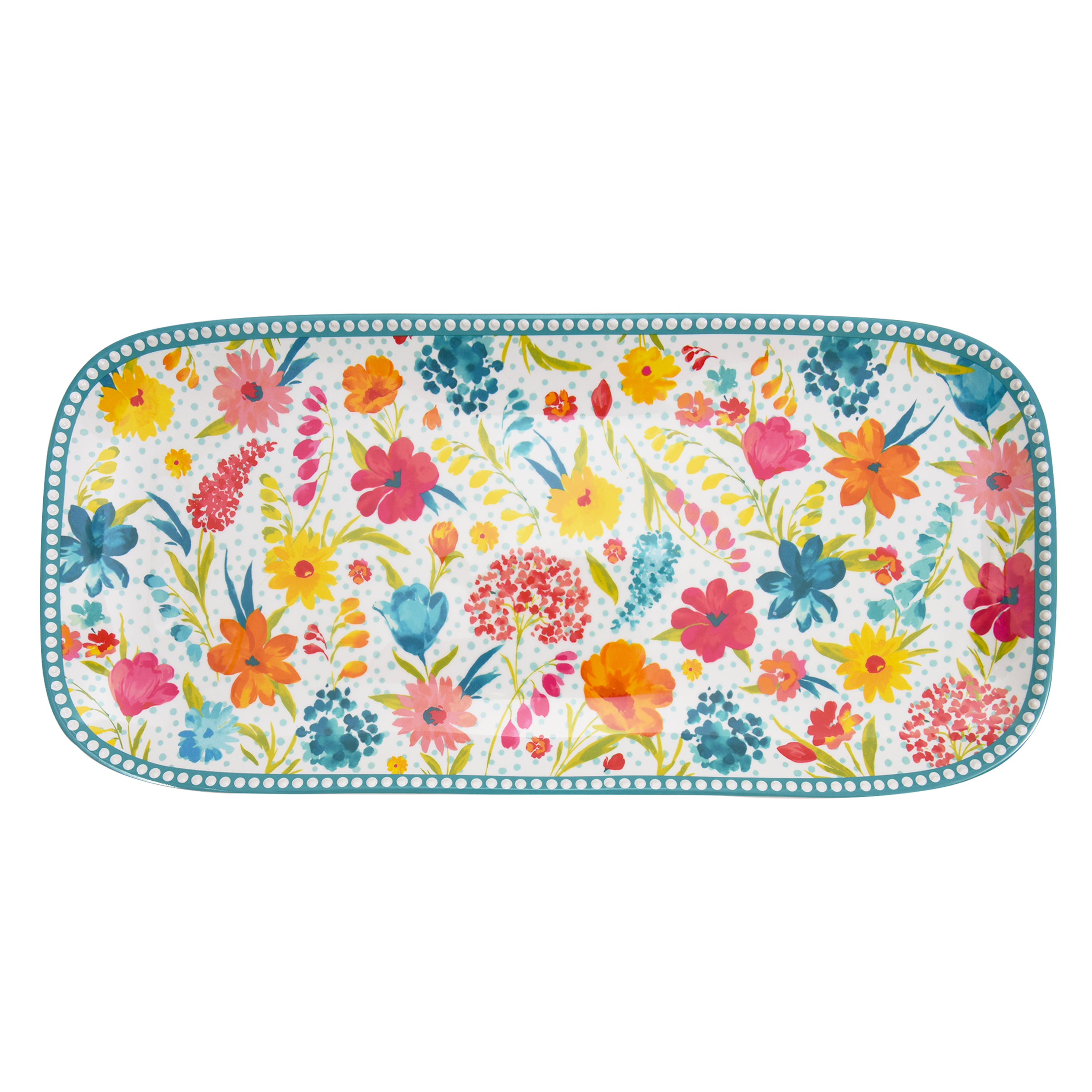 The Pioneer Woman Serving Tray Melamine Sunny Days Spring 2020 CORAL