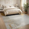 thumbnail image 3 of ODIKA 8'x10' Washable Area Rug Non-Shedding, Easy Care, Pick Vintage Cow Spotted Mottled Patches Border Abstract Inspired for King Size Bedroom Under Bed, Master Suite, 3 of 7