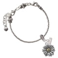 thumbnail image 2 of Delight Jewelry Two-tone Large Daisy Flower - Silver Plated Rope Charm Bead Dangle with Mini 2026, 2 of 4