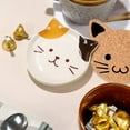 thumbnail image 5 of Cute Cat Mug Tea Cup Yellow Ceramic Coffee Mug with lid Tea Cups and Saucers Gifts for Cat Lovers 10oz, 5 of 7
