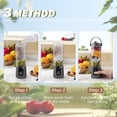 thumbnail image 4 of Portable Blender, Cordless Personal Smoothie Blender with USB Rechargeable & 10 Blades, Compact Mini Juicer Powerful Blending for Shakes/Fruits/Veggies/Travel/Home/Office/Gym/Camping（Only juicer）, 4 of 4