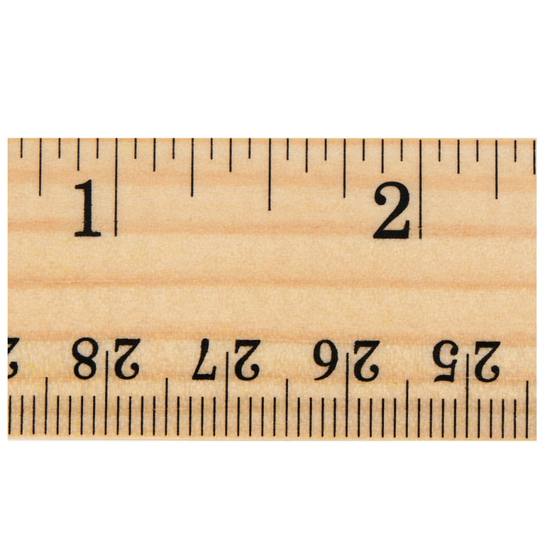 KEILEOHO 96 Pack Wooden Rulers, 12 inch Pine Wood School Ruler Measuring for Home, Student, Office Tailor Shop, Factory and More, 2 Scales - 12inch