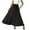 Black, variant on Skirts for Women Elastic High Waist Maxi Skirt Solid Color Dressy Casual Drawstring Long Skirt