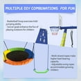thumbnail image 5 of SENCHO GINSYTALIOR Swing Set With Climbing Ladder, Climbing Net, Trapeze bar, Hammock Swing, Belt Swing, Basketball hoop for Backyard, 5 of 7