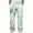 Cyan, variant on Men's Cargo Pants Relaxed Fit Straight Leg Cloud Wash Print Casual Work Trousers with 4 Pockets Elastic Waistband Drawstring Lightweight Pants for Hiking Outdoor Everyday Wear Beige L