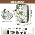 thumbnail image 3 of Haosy Accordion File Organizer Zipper Binder 500 Sheet 6-Tab Expanding File Folder Multi-Pocket 1.2 Inch 3 Ring Shells Palm Trees Starfish, 3 of 7