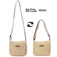 thumbnail image 6 of Spencer Straw Crossbody Bag for Women Beach Woven Shoulder Bag Girls Messenger Bag Casual Satchel Handbag Purse Summer (Khaki), 6 of 10