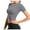 Grey, variant on WTXUE T-Shirts Short Sleeve, Crew Neck Shirts for Women for Yoga Daily Loose Blouses Tops Solid | Activewear for Women Black S