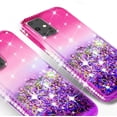 thumbnail image 2 of Samsung Galaxy S20 FE Case w/ TPU Screen Protector Liquid Quicksand Glitter Cute Bling Girls Women [Shock Proof] for Galaxy S20 FE - Pink/Purple, 2 of 5