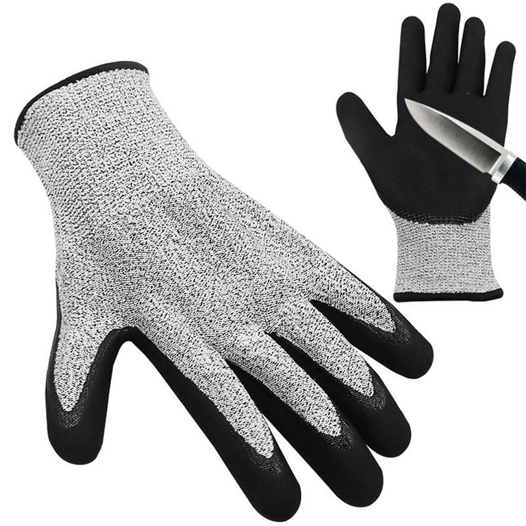 1 Pair Nitrile Frosted Cut Proof Gloves Fingertip Reinforced Knitting  Comfortable Hand Protection Equipment Anti-cutting Gloves for Factory