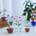 thumbnail image 2 of Flower Figurines Japanese Style Exquisite Glass Nice Looking Artificial Flower Home Decor, 2 of 6