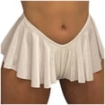 thumbnail image 2 of Jupe Courte Ample Couleur Unie Mode Femme Ourlet Décontracté, 2 of 3
