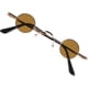 thumbnail image 4 of KAKOWELY Gafas de sol circulares para fiesta, estilo hip hop, estilo retro, con montura metálica, 4 of 4