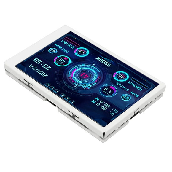 Computer Temp Monitor, 3.5 Inch PC Temperature Display PC CPU RAM Hard Disk Data Monitor with Stand, PC Sensor Panel Display Temperature Monitor for Computer Case