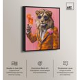thumbnail image 2 of Lion Aperol Canvas Tiger Glam Wall Art by Art Remedy, Black Frame, 36" x 45", 2 of 7