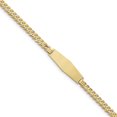 thumbnail image 1 of 14k Flat Curb Link Soft Diamond Shape ID Bracelet (Weight: 6.73 Grams, Length: 7 Inches), 1 of 3