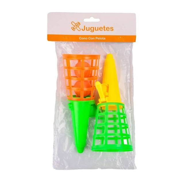 Cono Prichos con Pelota de Plástico Multicolor 4 Piezas