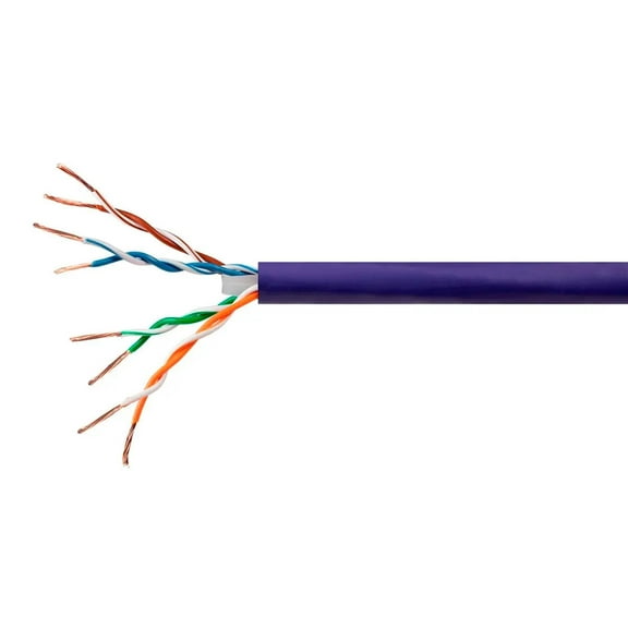 Monoprice Cat6 CMP Bulk Cable - (UL) 1000 Feet - Purple | UTP, Solid,  23AWG, 550Mhz, Pure Bare Copper Wire, Plenum Reelex II, For Networking, LAN, Modems, Routers, Server, Cloud Computing, CCTV