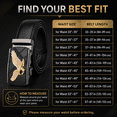 thumbnail image 4 of TRISJEM Men's Eagle Ratchet Belt with Automatic Buckle, 1.38" Composite Leather Dress Belt, Adjustable Cut-to-Fit Big and Tall Belt for Jeans and Pants, Black or Brown, Waist 33"-61", 4 of 8