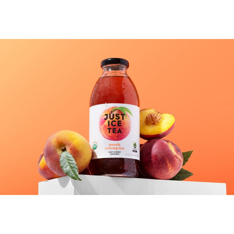 Just Ice Tea Peach Oolong Tea, Organic-16 floz glass - Walmart.com