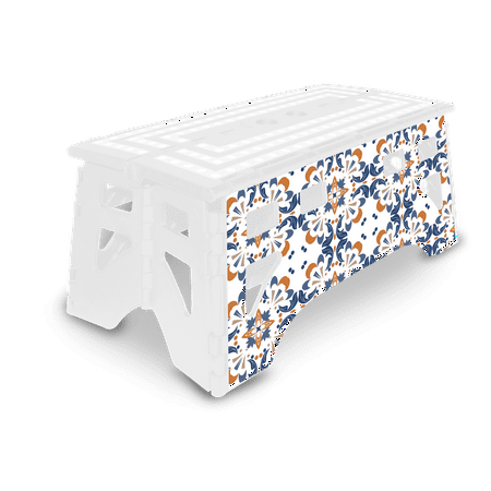 eXpace ES391 Folding Step Stool, 20-Inch Extra Wide Heavy Duty, Non-Slip for Indoor and Outdoor Use, Adults and Kids up to 500lb, Seamless