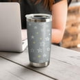 thumbnail image 4 of 20oz Insulated Tumbler, Travel Coffee Tumbler with Lid, Cup Holder Friendly Travel Coffee Mug, Stainless Steel Thermos, 20 Oz Tumbler, Reusable Insulated Coffee Mug with Lid ( Cute Star ), 4 of 7