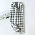 thumbnail image 2 of Zhuashum Womens Christmas Pajama Pantswinter Solid Color Plaid Prints Soft Casual Slacks With Pockets Elastic Waisted Jogger Trousers Adorable Clothes Grey Xl, 2 of 5