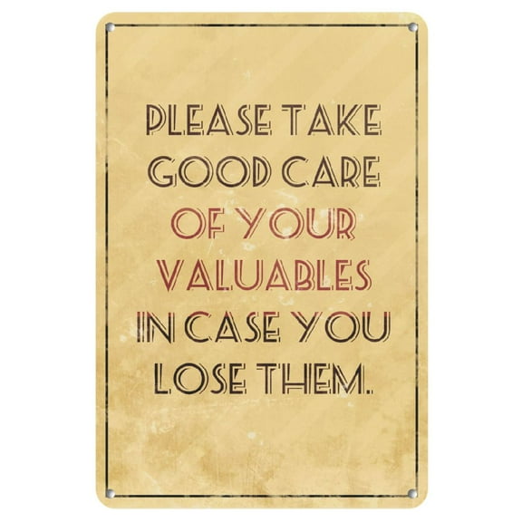 1 pc reminder plate of metal, 8x12 Inches, outdoor wall decor, porch garage home decor, coffee bar club decor, farm garden wall art decor