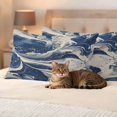thumbnail image 3 of Pack of 2 Outdoor Pillow Covers 20x12 Inch Waterproof Navy White Throw Pillow Covers, Decorative Pillow Shams Couch Pillow Case Marble Modern Artwork Pillowcases Cushion Covers for Patio Garden, 3 of 8