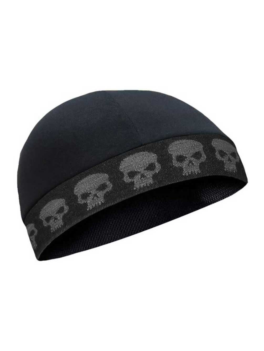 That's A Wrap Unisex Ghost Skull Performance CoolMax Cool Skull Cap Black
