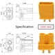 thumbnail image 3 of Conectores de batería macho hembra XT30 de 15 pares Conectores macho hembra XT30U Enchufe redondo hembra con tubo termorretráctil, 3 of 7