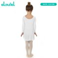 thumbnail image 7 of Elowel Girls Leotard Toddlers Long Sleeve Skirted Dress for Gymnastics Dance Ballet White Size 12-14, 7 of 7
