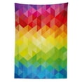 thumbnail image 3 of Ambesonne Geometric Tablecloth Rectangular Table Cover, Triangle Daimond, 52"x70", Multicolor, 3 of 4