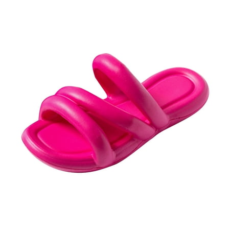 

Cathalem Ladies Custom Massage Foam Nonslip Summer Outdoor Indoor Slippers Slides Sandals Hot Pink 37