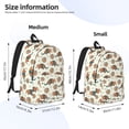 thumbnail image 2 of Disketp Colorful Armadillos1 print Canvas Backpack Lightweight Travel Daypack Student Rucksack Laptop Backpack-Small, 2 of 5
