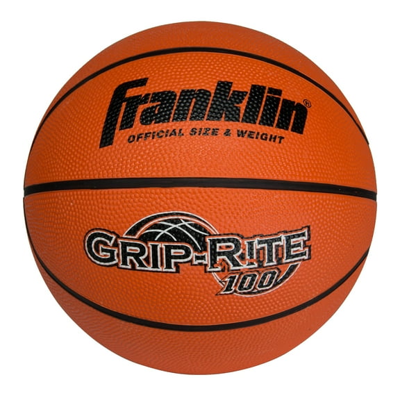 Franklin Sports Grip Rite 100 Rubber Basketball, 29.5