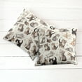 thumbnail image 2 of Ambesonne Cat Throw Pillow Cover Pack of 2, Little Kittens Playful Poses, 2 Pcs-26"x26", Off White Taupe and Grey, 2 of 5
