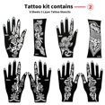thumbnail image 3 of Kit de tatuaje temporal Brighting Henna con 84 plantillas y 6 conos, 3 of 7